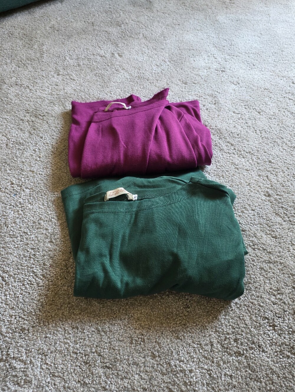 Winter Tops Bundle - Long-Sleeve Top in Dark Pink & Forrest Green